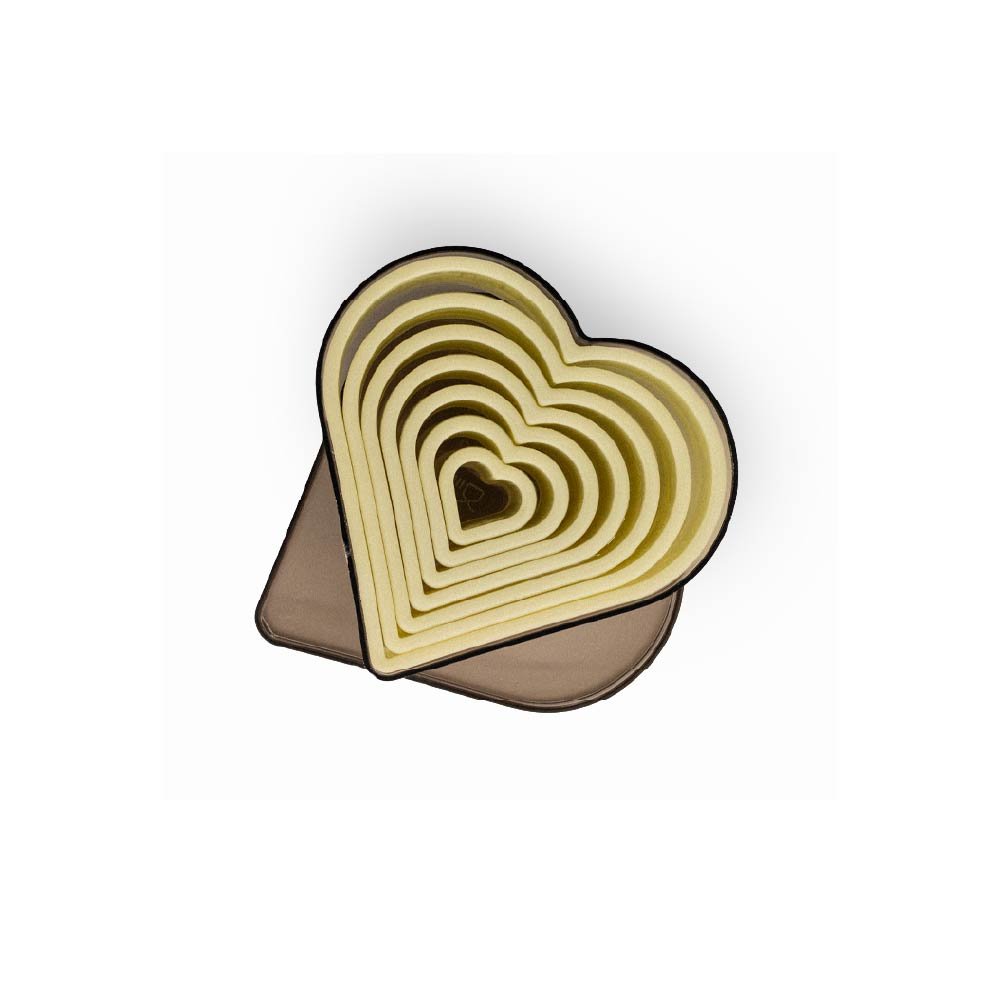 Heart Cutter Set, 7 Pieces