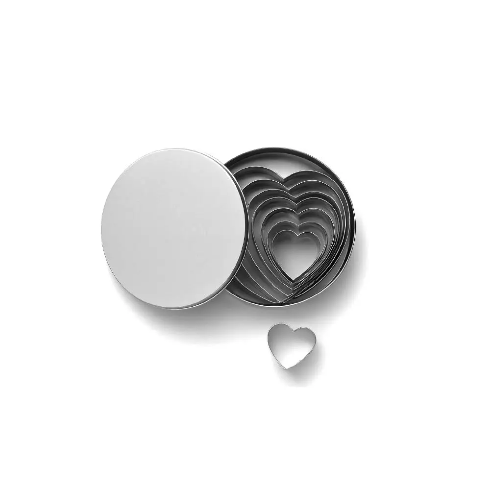 Pastry Cutter, Heart, Plain,9 Pcs Set, 30mm