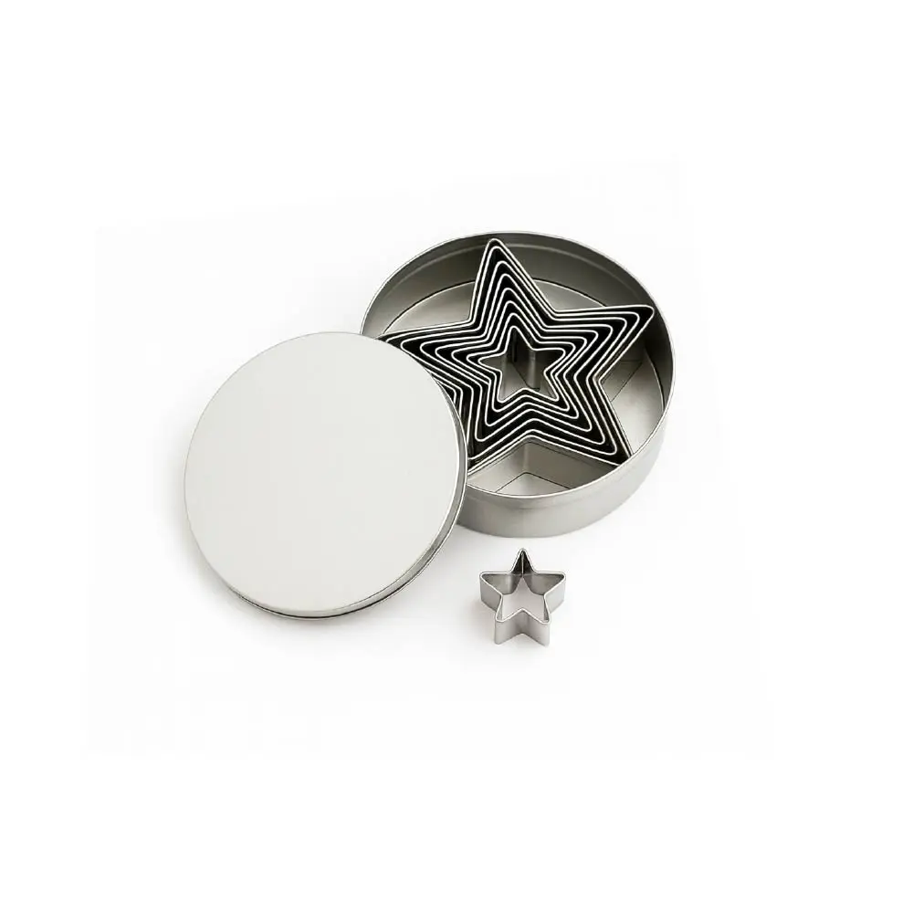 Pastry Cutter, Star, Plain, 9 Pcs Set, 30mm