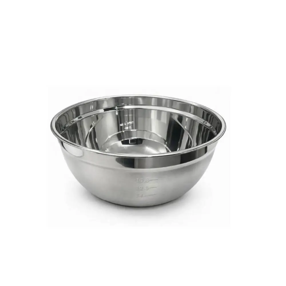 Steel Bowl 26Cm, Rubber Bottom, Black