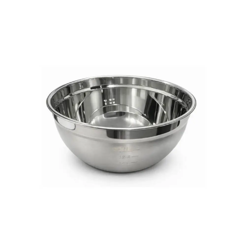 Steel Bowl 28Cm, Rubber Bottom, Black