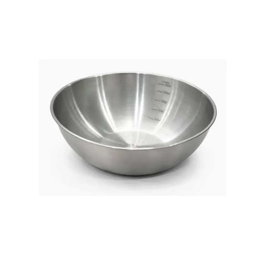 Steel Bowl 28Cm, Rubber Bottom, Black, Sus304
