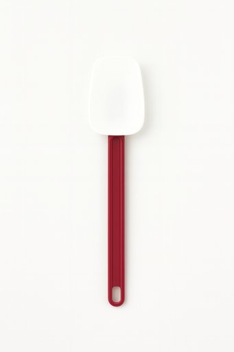 [02052W Medium Scraper Red-White-Spon (SIS-36)] 36cm Silicon Spoon Red-White