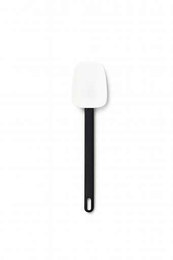[02052B Small Scraper Black White-Spon (SIS-25)] 25cm Silicon Spoon Black White