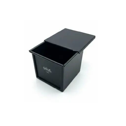 [Y 011] Bread Pan 100*100*100Mm - Dz669, 1.0Mm Al.Alloy, Teflon Ptfe Inside+ Black Painted Outside